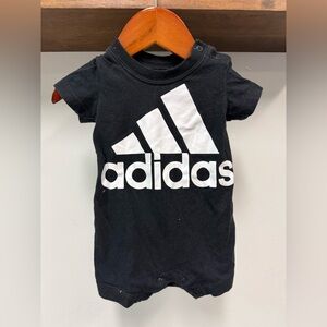 Adidas Kids Black Tee with White Logo